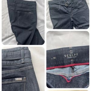 White House Black Market High-Rise Sculpt Skinny Flare Jeans Size 16R